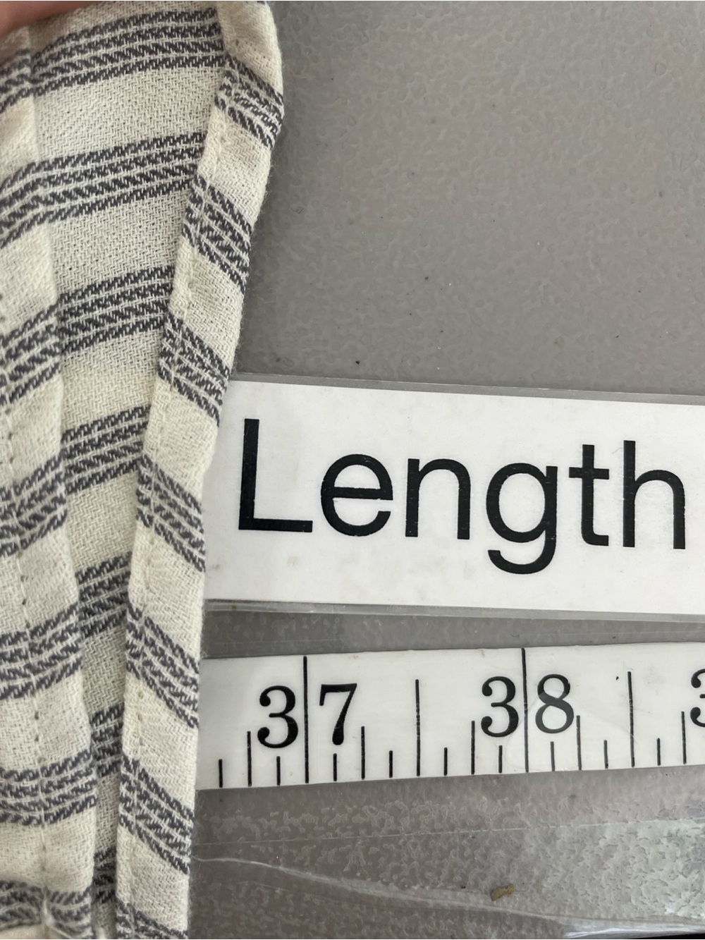 Rylee + Cru Dress Striped Ruffle Yoke Shift Light Gray White Size Large - Picture 11 of 14